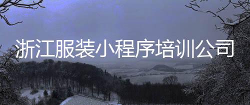 浙江服装小程序培训公司_(浙江服装小程序培训公司有哪些)